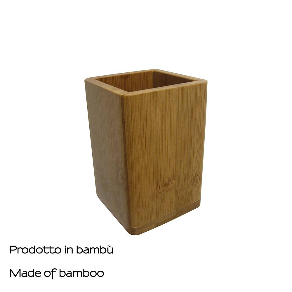 Set da 4 accessori d' appoggio GEDY linea Bambù naturale