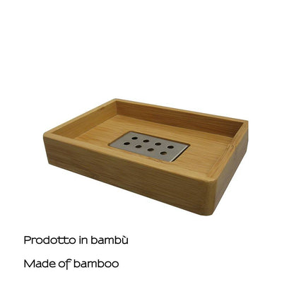 Set da 4 accessori d' appoggio GEDY linea Bambù naturale