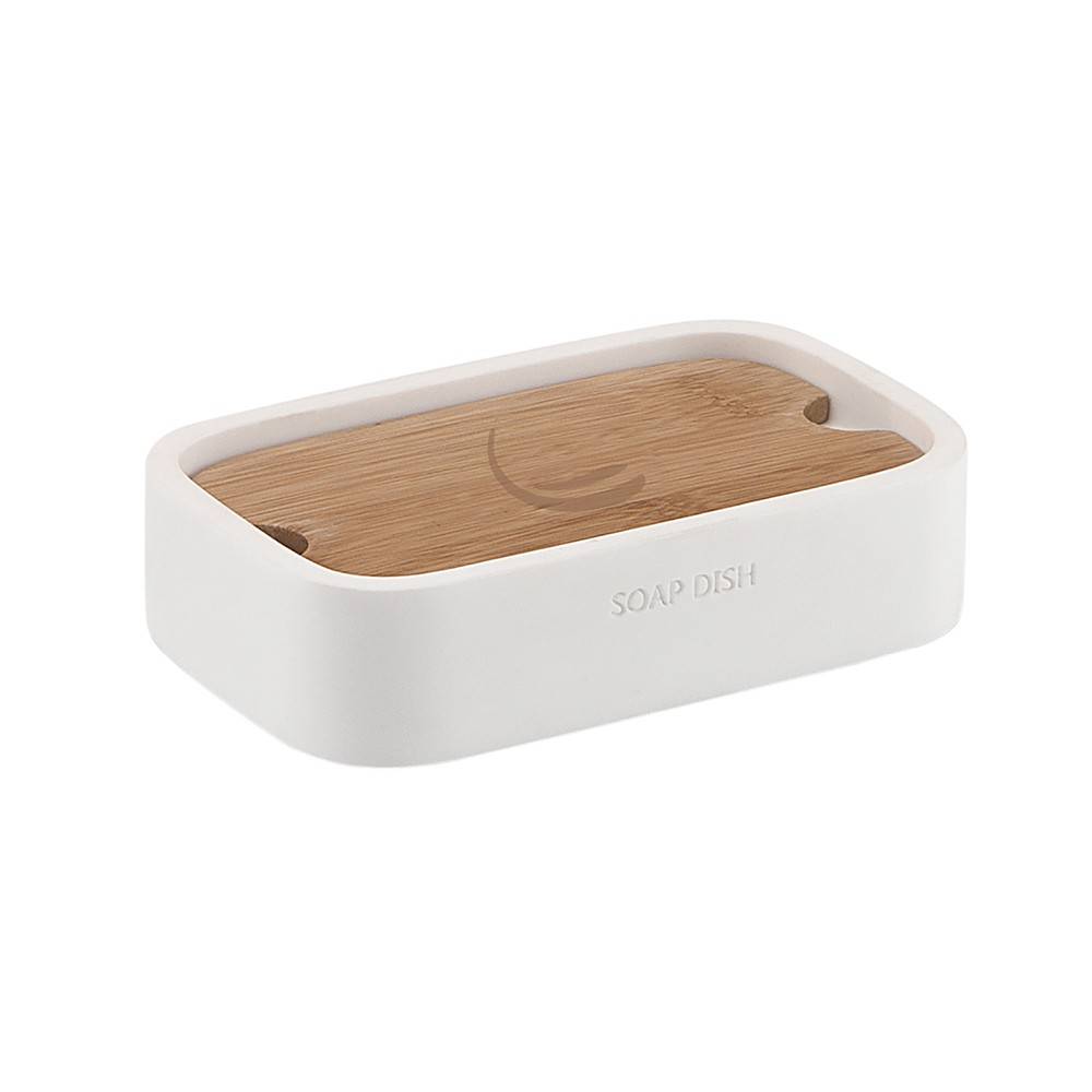 Set da 4 accessori d' appoggio GEDY linea Ninfea bianco matt
