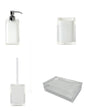 Set of 4 GEDY Rainbow white countertop accessories