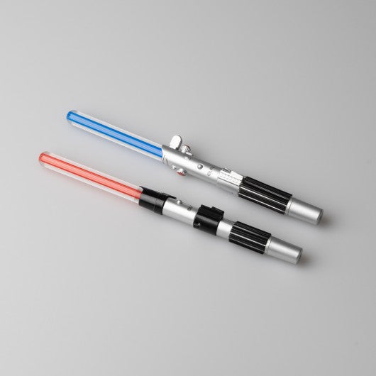 Star Wars Set mit 2 Laser-Schwert-Stiften Luke Skywalker / Darth Vader Stift mit LED, ABS