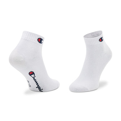 Champion calzini unisex Quarter Socks 3 paia 10100382 U24559 WW001 bianchi
