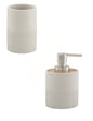 Gedy Afrodite free-standing toothbrush holder/soap dispenser set, grey