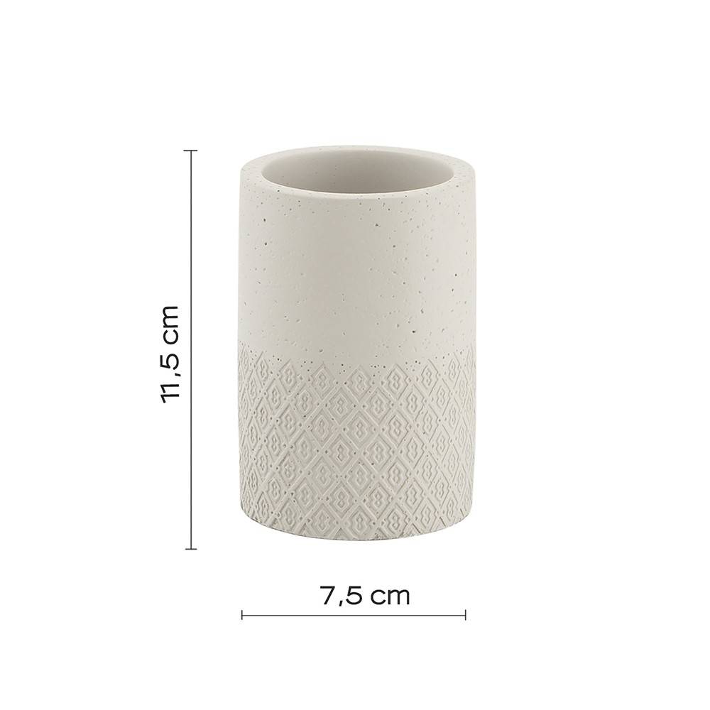 Set portaspazzolini / dosasapone d' appoggio Gedy linea Afrodite grigio