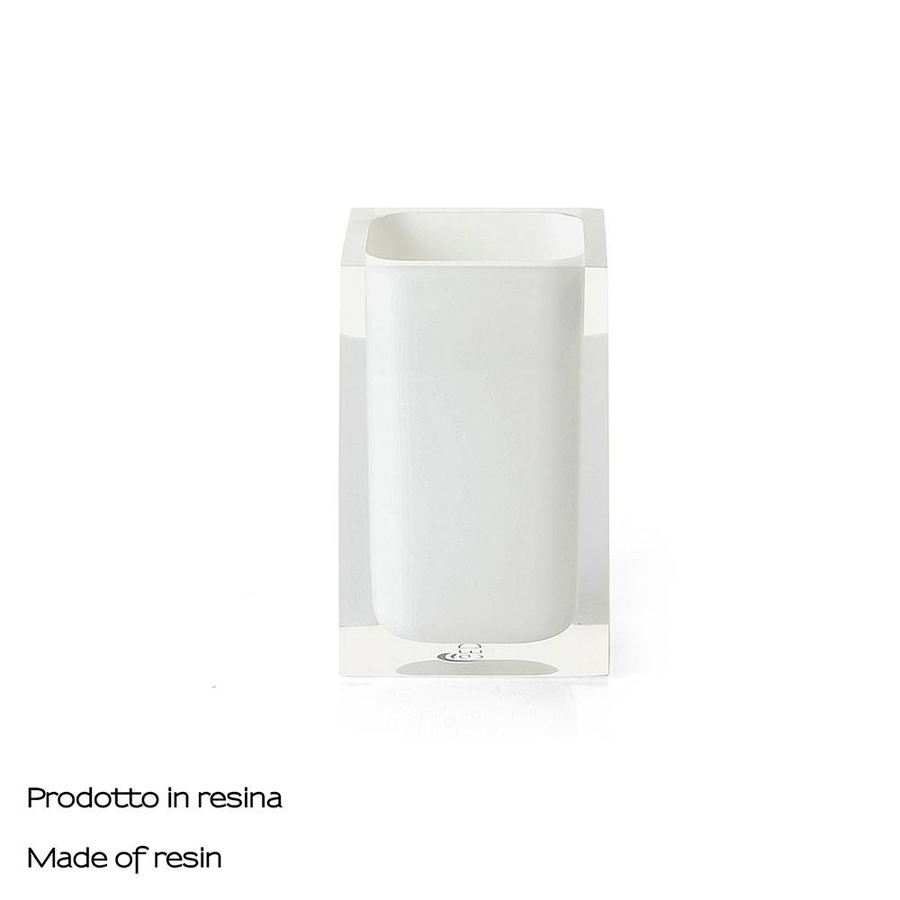 Set portaspazzolini / dosasapone d' appoggio Gedy linea Rainbow bianco