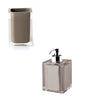 Gedy Rainbow dove grey countertop toothbrush holder / soap dispenser set