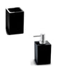 Countertop toothbrush holder / soap dispenser set Gedy Sofia matt black