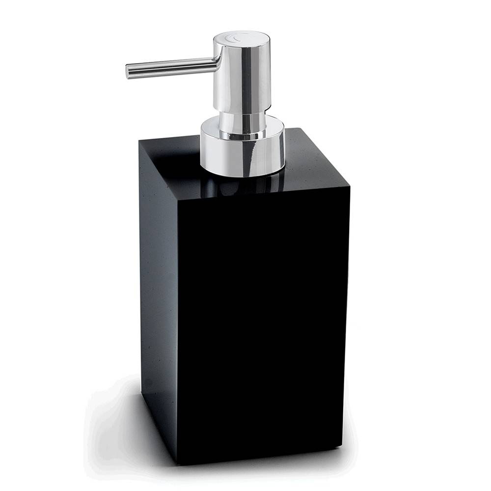 Set portaspazzolini / dosasapone d' appoggio Gedy linea Sofia nero matt