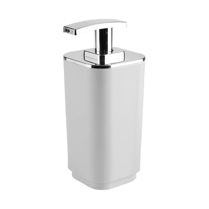 Set Dosasapone, Portaspazzolini e Portasapone d'appoggio Gedy linea Seventy bianco
