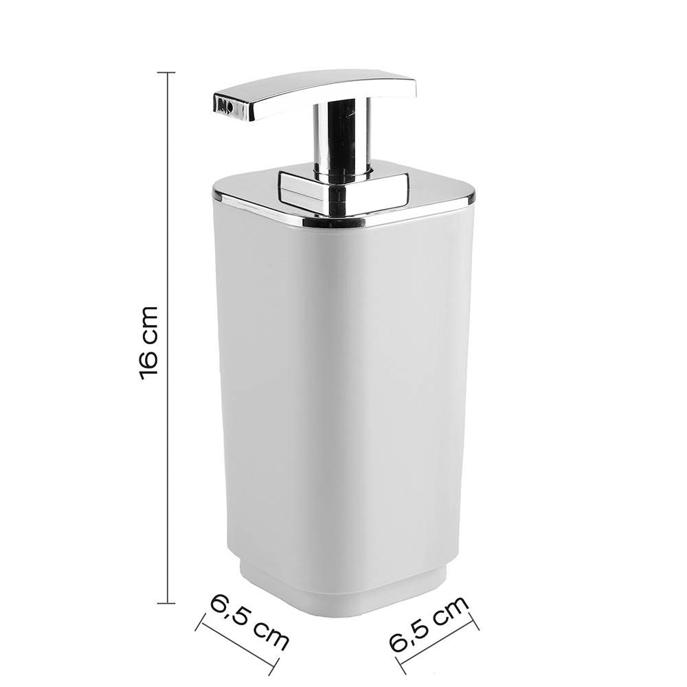 Set Dosasapone, Portaspazzolini e Portasapone d'appoggio Gedy linea Seventy bianco