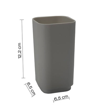 Set portaspazzolini, dosasapone e portasapone d' appoggio Gedy linea Seventy grigio