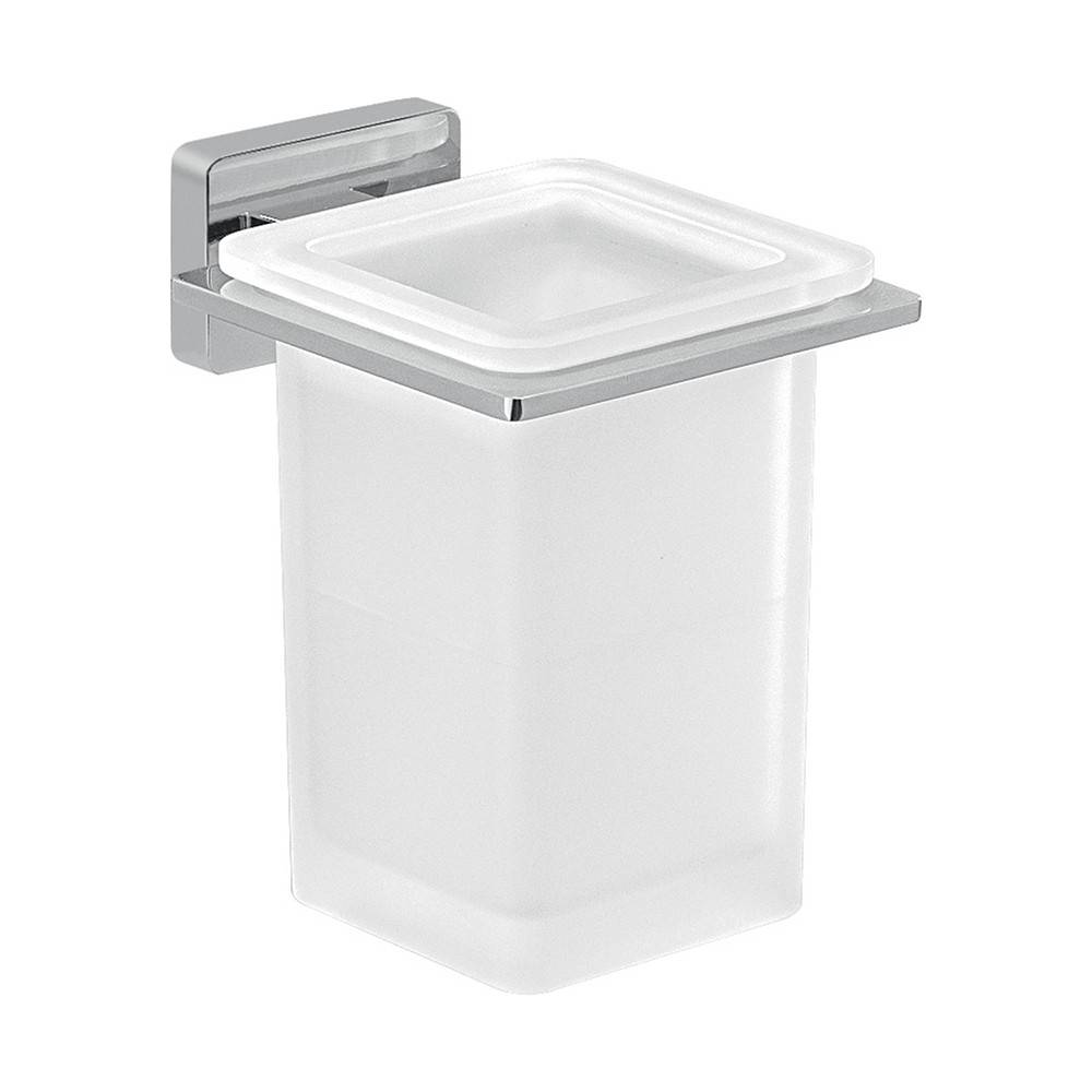 Set portaspazzolini, dosasapone e portasapone da muro Gedy linea Atena cromato
