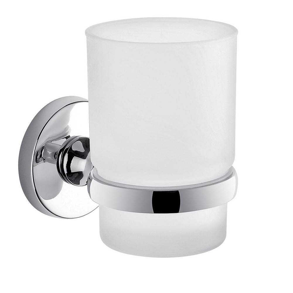 Set portaspazzolini, dosasapone e portasapone da muro Gedy linea Felce cromato