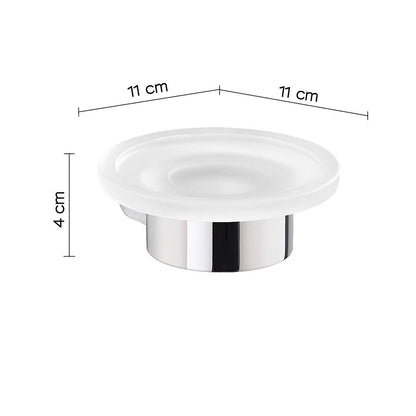 Set portaspazzolini, dosasapone e portasapone da muro Gedy linea Pirenei cromato