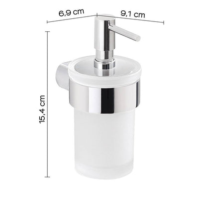 Set portaspazzolini, dosasapone e portasapone da muro Gedy linea Pirenei cromato