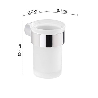 Set portaspazzolini, dosasapone e portasapone da muro Gedy linea Pirenei cromato