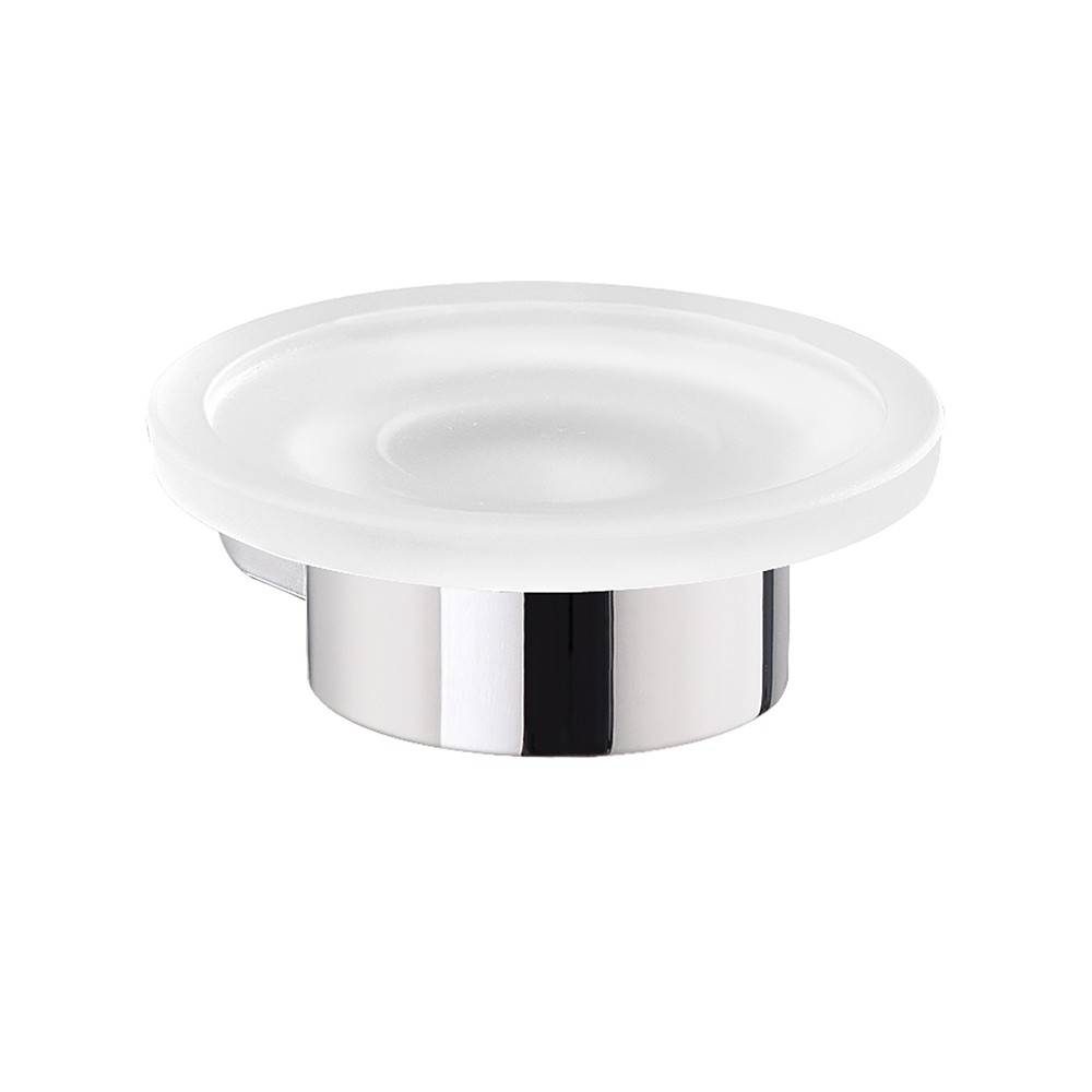 Set portaspazzolini, dosasapone e portasapone da muro Gedy linea Pirenei cromato