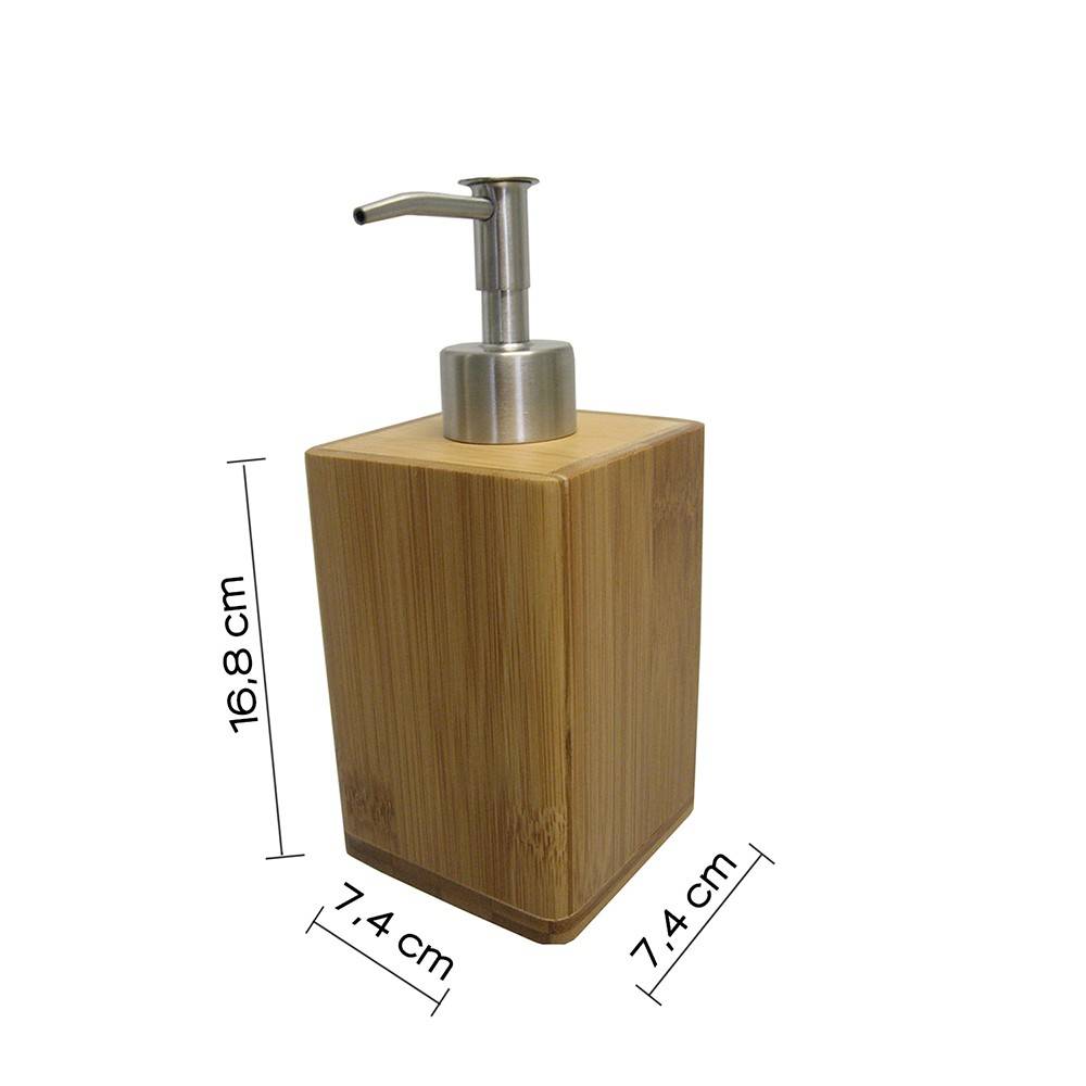 Set portaspazzolini e dosasapone d' appoggio Gedy linea Bambù naturale