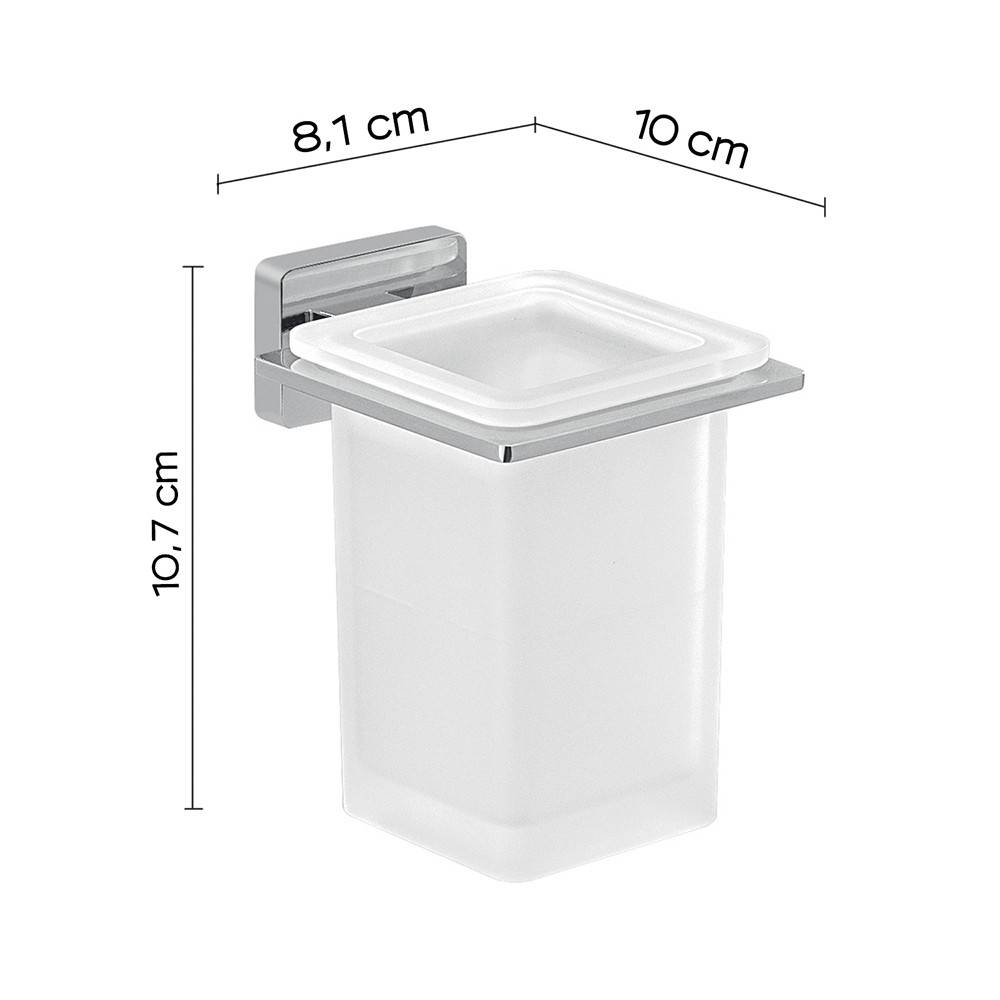 Set portaspazzolini e dosasapone da muro Gedy linea Atena cromato