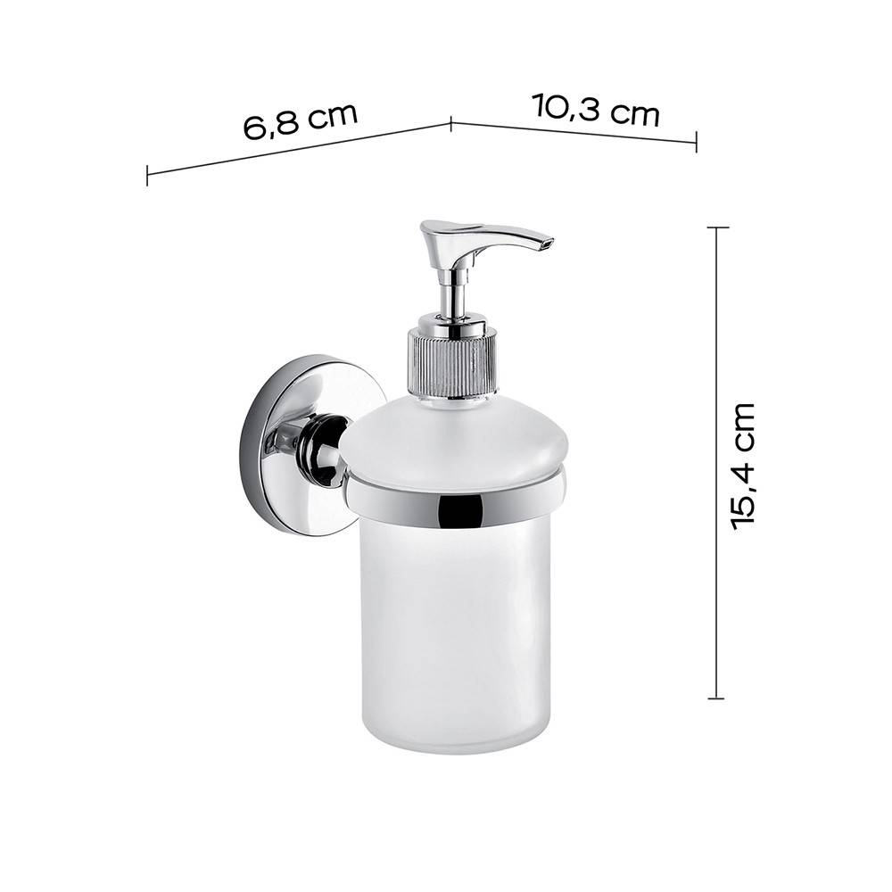 Set portaspazzolini e dosasapone da muro Gedy linea Felce cromato