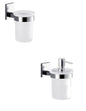Gedy Maine Wall-Mounted Toothbrush and Soap Dispenser Set, Chrome