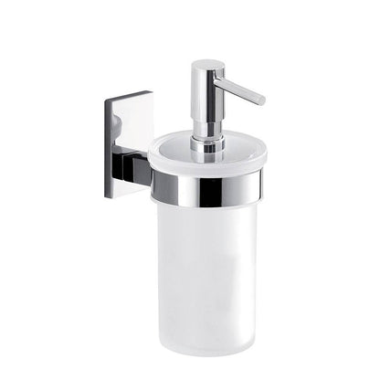 Set portaspazzolini e dosasapone da muro Gedy linea Maine cromato