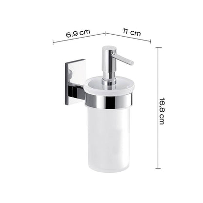 Set portaspazzolini e dosasapone da muro Gedy linea Maine cromato