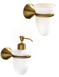 Gedy Romance wall-mounted toothbrush holder and soap dispenser set, bronze
