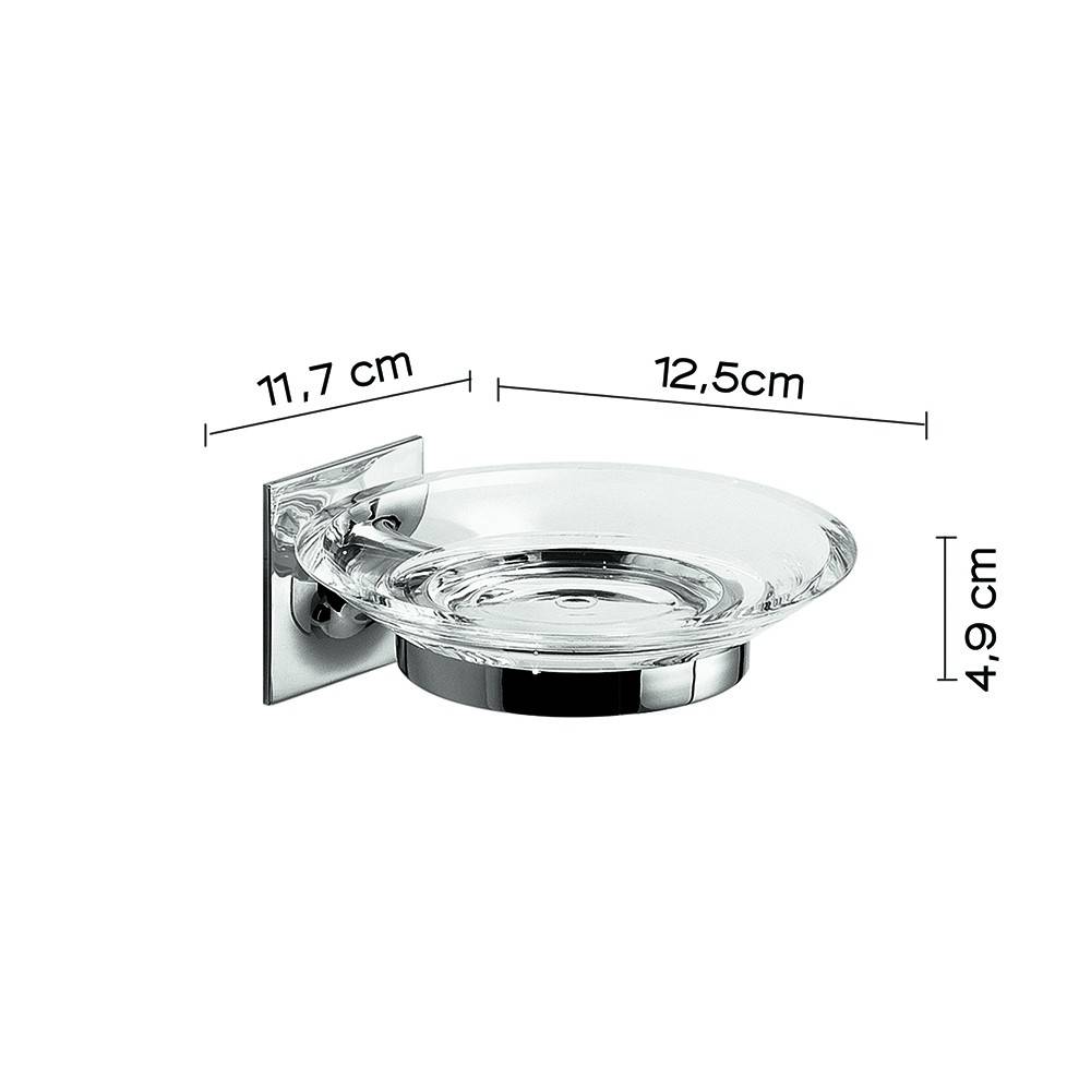 Set portaspazzolini e portasapone da muro Gedy linea Wizard cromato