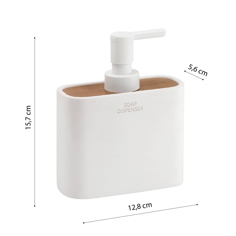 Set portaspazzolini e dosasapone d'appoggio Gedy linea Ninfea bianco matt