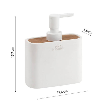 Set portaspazzolini e dosasapone d'appoggio Gedy linea Ninfea bianco matt