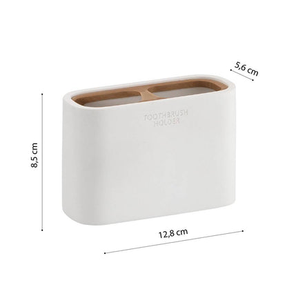 Set portaspazzolini e dosasapone d'appoggio Gedy linea Ninfea bianco matt