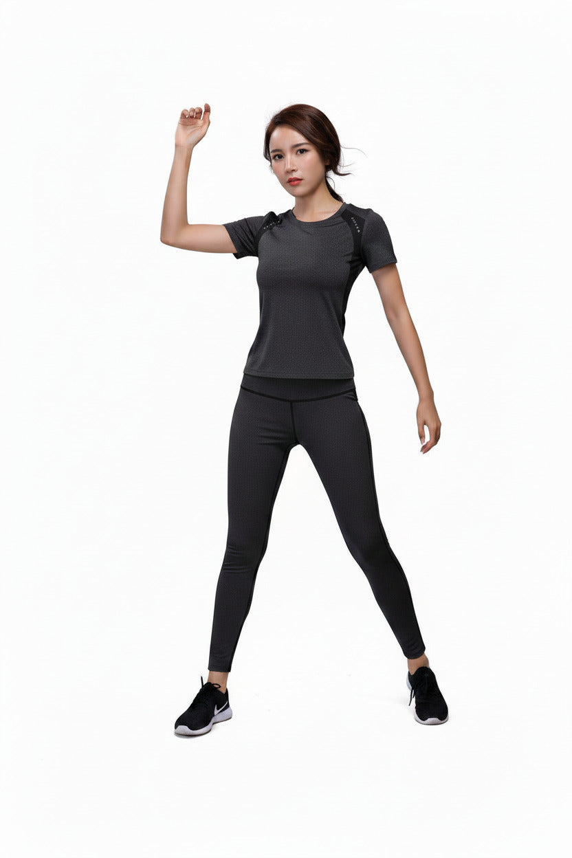 Set sportivo donna, maglia e pantalone fintess donna gym sports