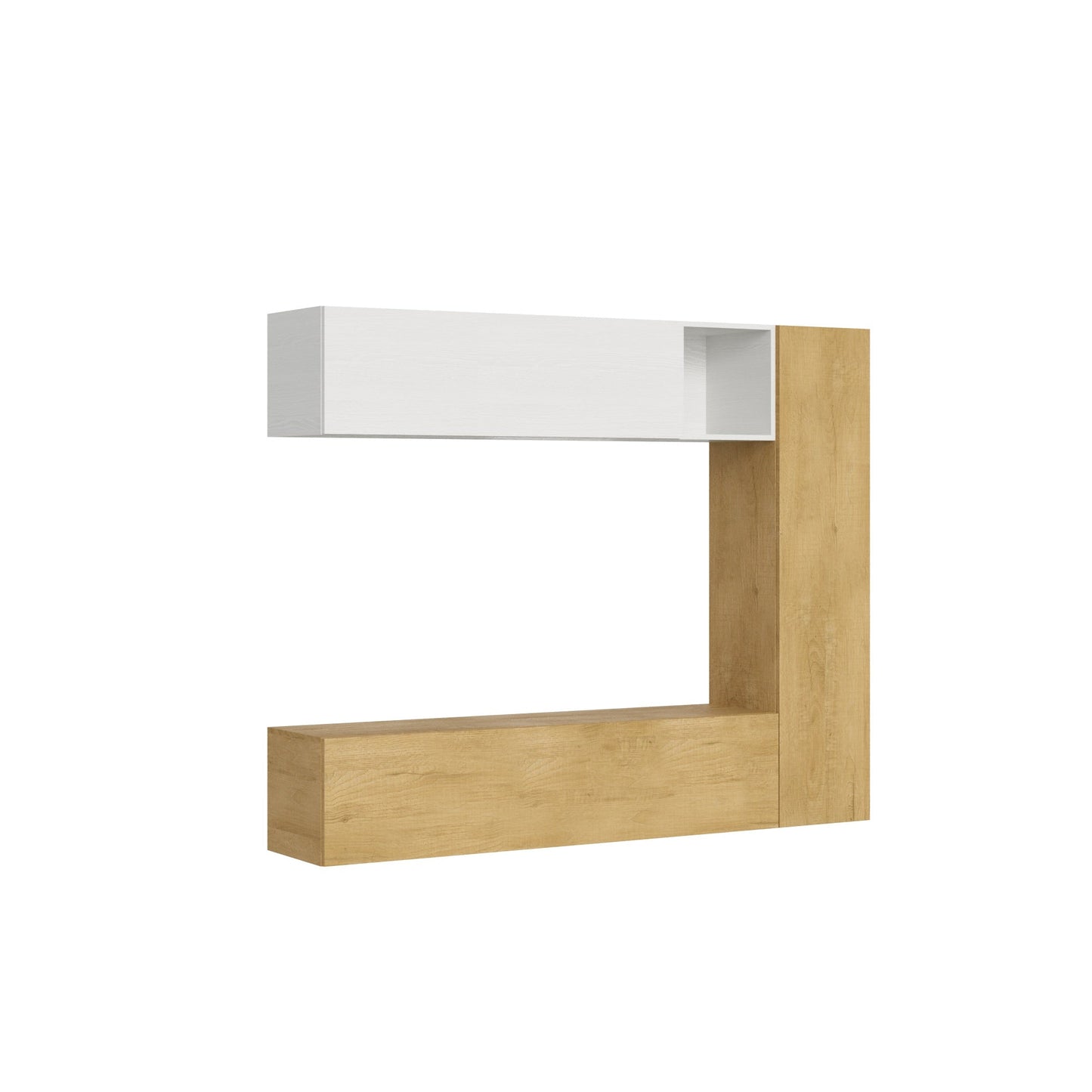 Composizione soggiorno modulare Isoka A14 L.214 H.173,6 P.39,2