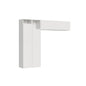 Isoka White Living Room Wall Unit W.234 H.194 D.39.2 with Deep and Customizable Wall Cabinets
