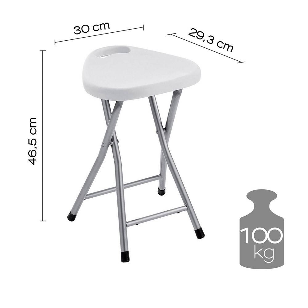 Sgabello da bagno GEDY in acciaio inox richiudibile colore Bianco