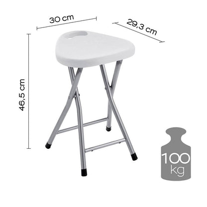 Sgabello da bagno GEDY in acciaio inox richiudibile colore Bianco