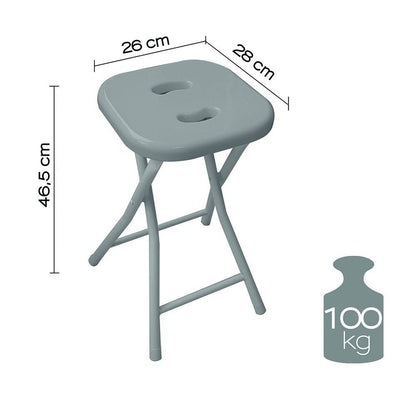 Sgabello da bagno GEDY in acciaio inox richiudibile colore Grigio