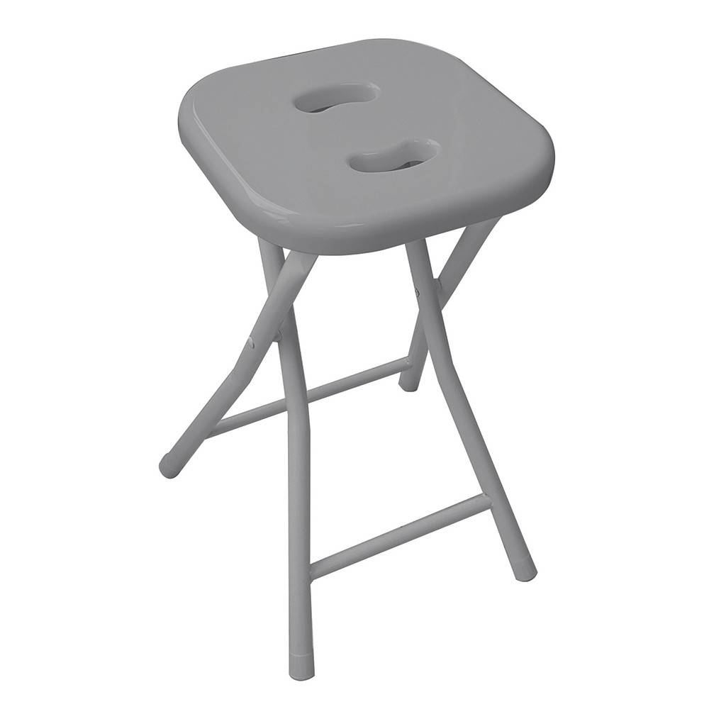 Sgabello da bagno GEDY in acciaio inox richiudibile colore Grigio
