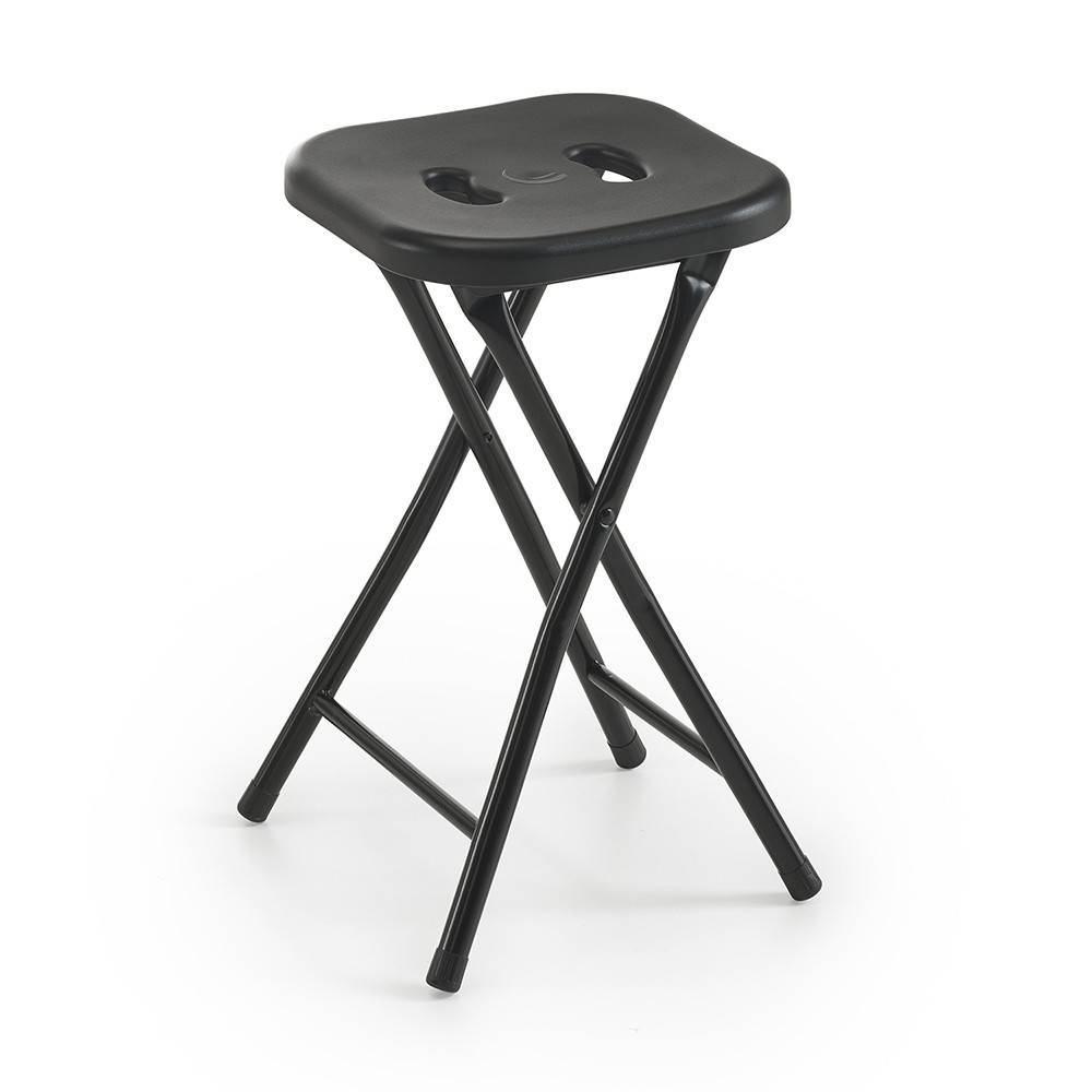 Sgabello da bagno GEDY in acciaio inox richiudibile colore Nero