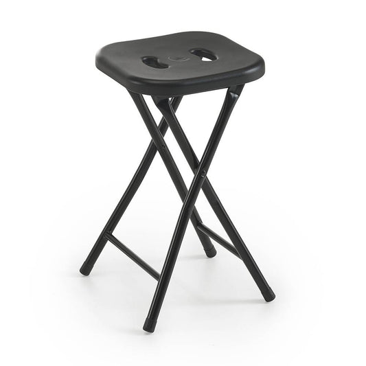 Sgabello da bagno GEDY in acciaio inox richiudibile colore Nero