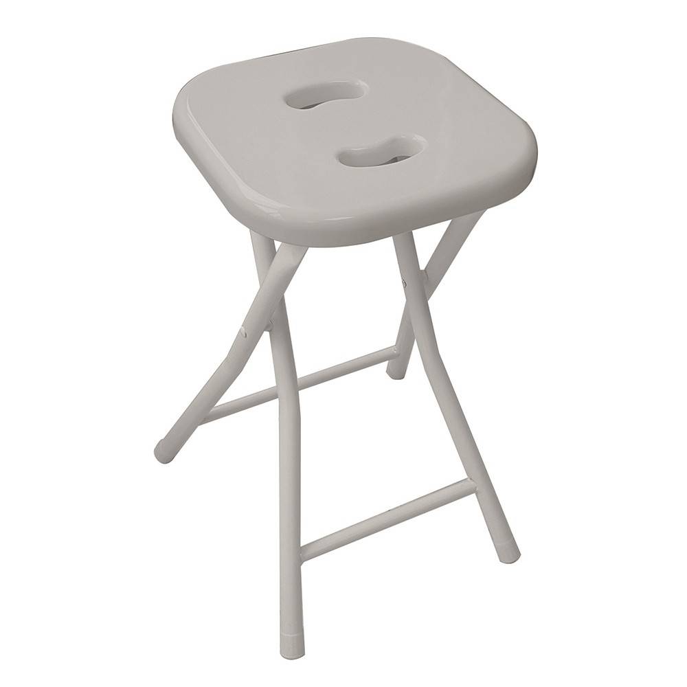 Sgabello da bagno GEDY in acciaio inox richiudibile colore Totora chiaro