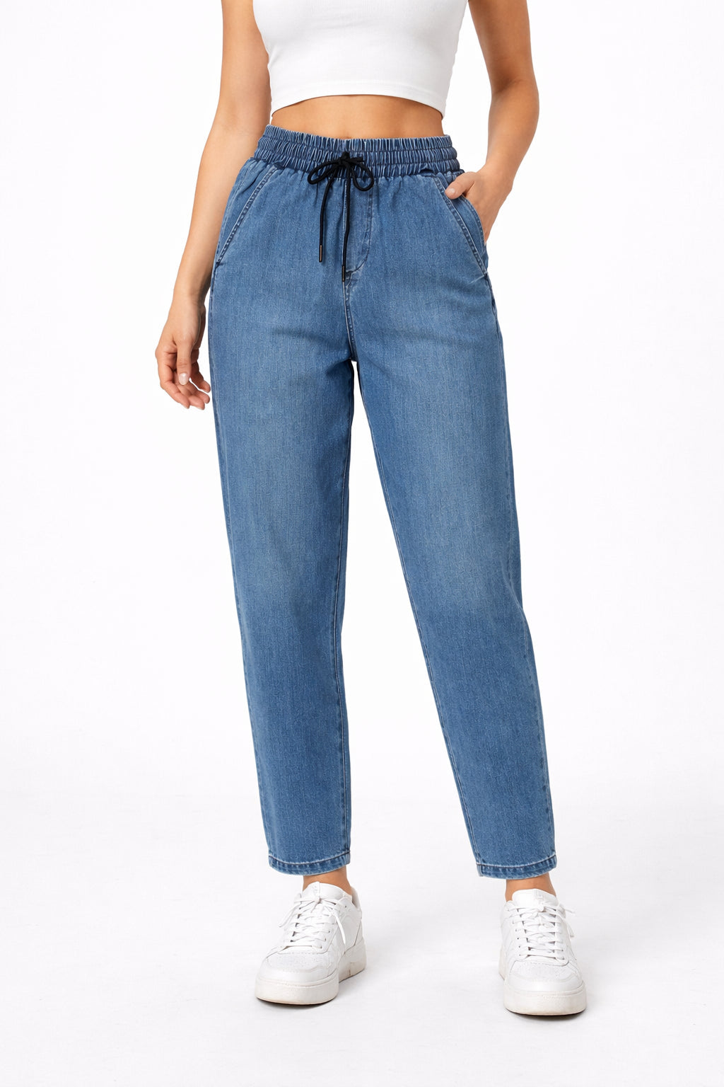 Griffai Pantalaccio Jeans Donna DGP7544 Blu Wide Leg PE26