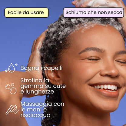 Shampoo Solido Anticrespo per Capelli Secchi o Ricci