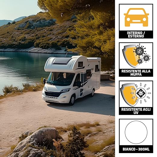 Sika Sigillante STP Caravan e Camper SikaFlex 522 Bianco Nero resistente ad UV e agenti chimici
