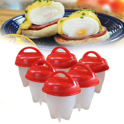 Eierkocher für 6 geschälte Eier, Eierkocher aus Silikon, hartgekochte Eier, Omelett, Egg Bol