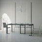 Elegant Extendable Anthracite Console Table with Robust Frame