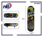Hb Sport Skateboard Kids Unisex Wooden Colorful Pattern Skateboard 43 Cm Black
