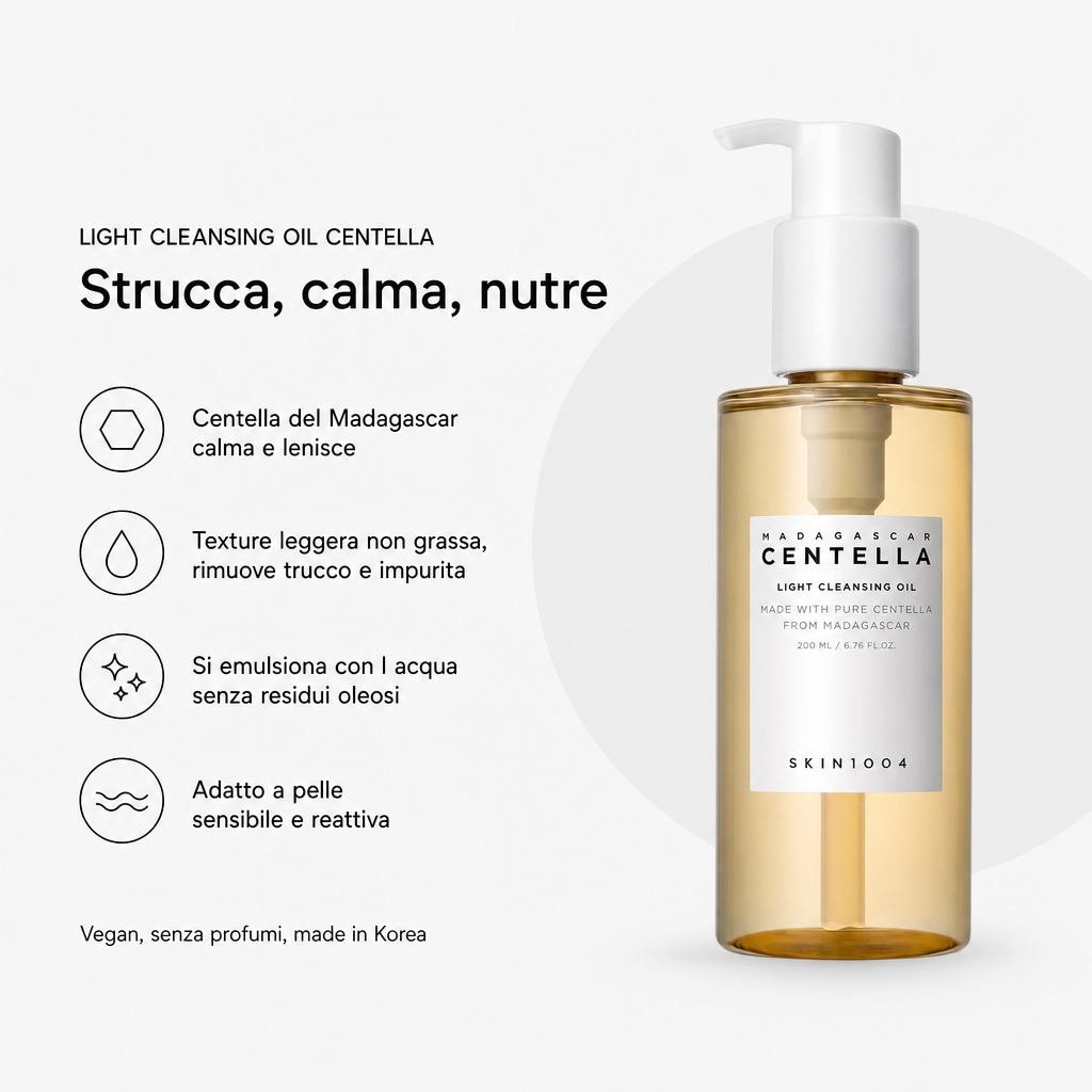 Skin1004 Centella Light Cleansing Oil – Olio Detergente 200ml