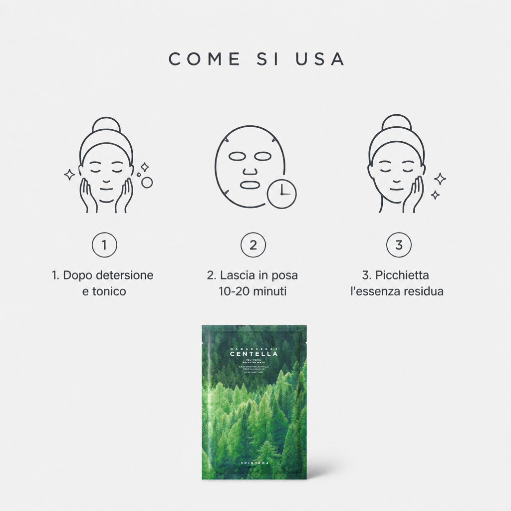 SKIN1004 Madagascar Centella Tea-Trica Relaxing Mask – Maschera Viso Lenitiva